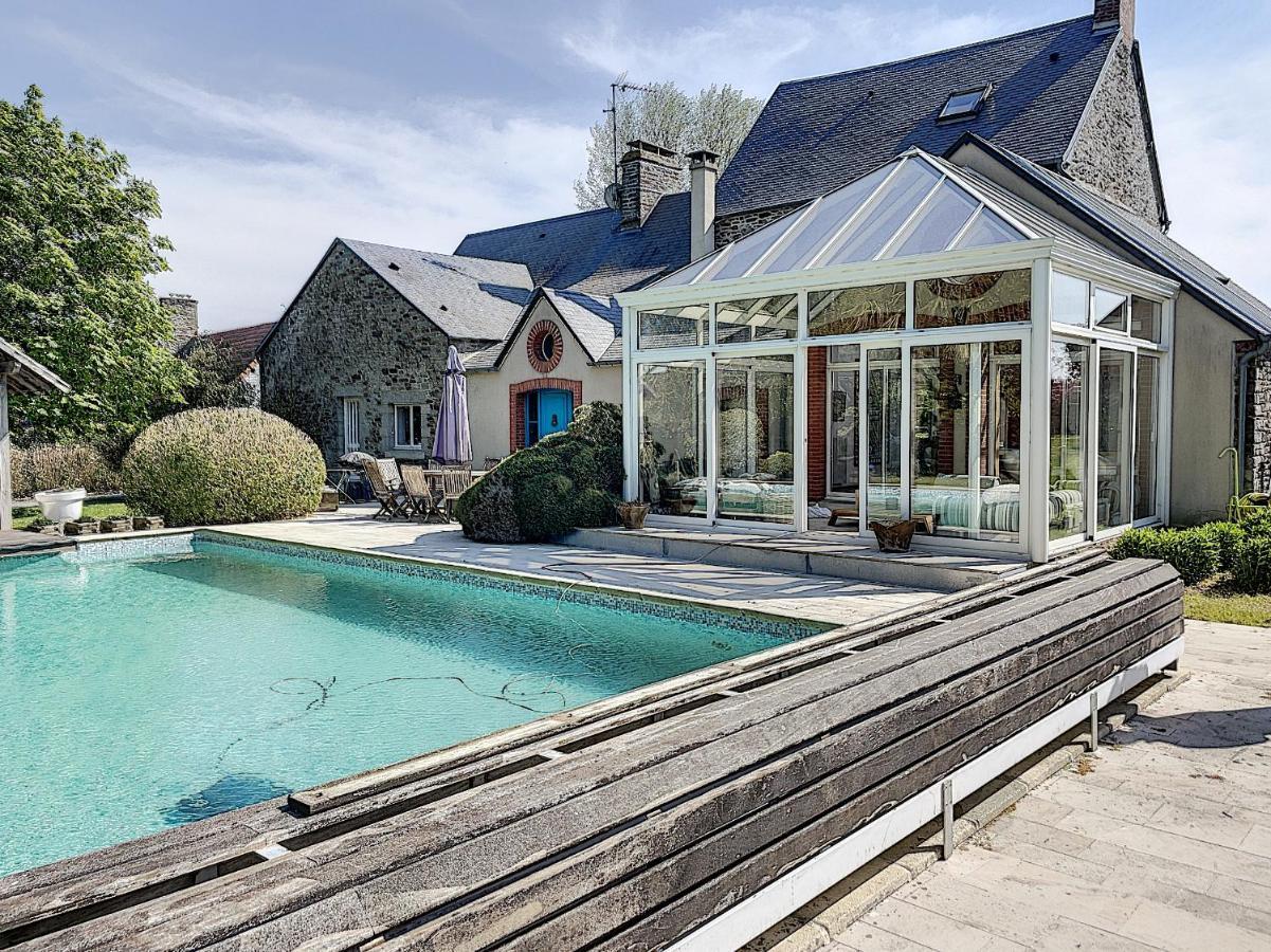 Gite De Charme "La Maison Saint-Leonard" Avec Piscine, Spa, Vue Sur Le Mont Saint-Michel Vains Exterior foto